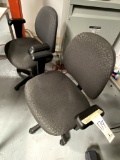 *EACH*GRAY FABRIC OFFICE ARM CHAIRS
