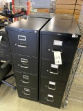 *EACH*HON BLACK METAL 4-DRAWER LETTER FILE CABINETS