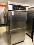 FWE ALL S/S SPLIT-DOOR RETHERMALIZER COOK & HOLD OVEN W/CASTERS 208V 3PH MOD. RH-B-32H0 +(30)BASKETS