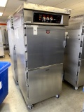 FWE ALL S/S SPLIT-DOOR RETHERMALIZER COOK & HOLD OVEN W/CASTERS 208V 3PH MOD. RH-B-32H0 +(30)BASKETS