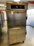 FWE ALL S/S SPLIT-DOOR RETHERMALIZER COOK & HOLD OVEN W/CASTERS 220/240V 3PH MOD RH-B-32H0 (DAMAGED)