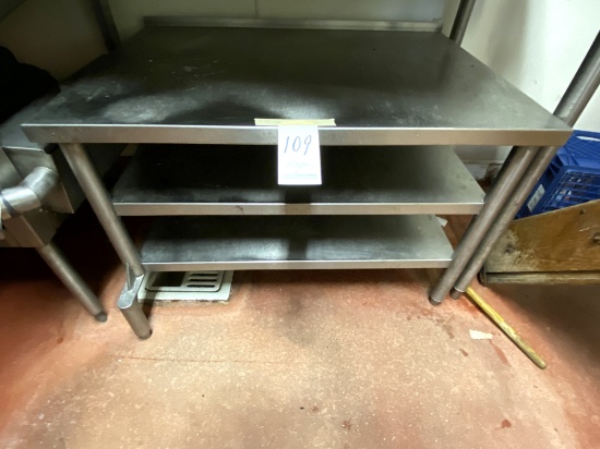 ALL S/S 37"X26" EQUIPMENT STAND W/(2)UNDERSHELVES