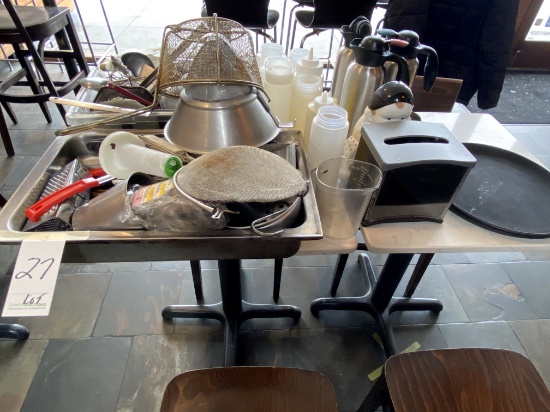 *LOT*ASST KITCHENWARES (ON 2 TABLES)