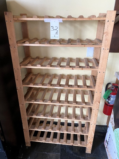 WOOD 8-TIER 32"X13"X58" WINE RACK