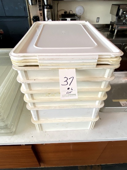 *LOT*(6)PLASTIC DOUGH BOXES W/LIDS
