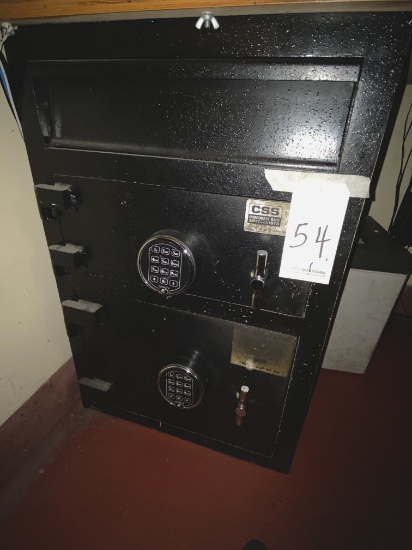 CSS 2-COMPARTMENT 20"X20"X30" DIGITAL DROP SAFE W/COMBINATIONS