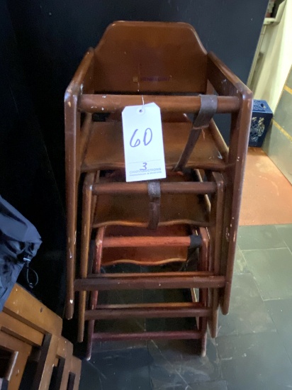 *EACH*WOOD HIGH-CHAIRS