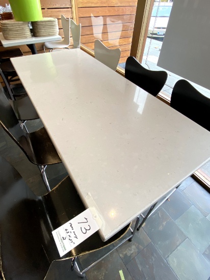 *EACH*WHITE CORIAN 63"X27" TABLE TOPS