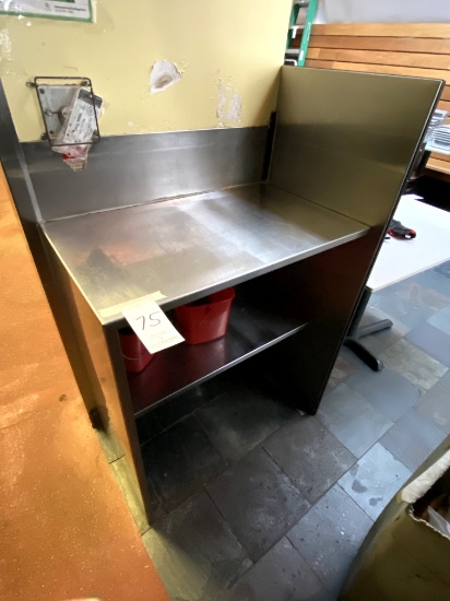 ALL S/S 33"X20" UTILITY TABLE W/UNDERSHELF
