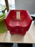 *LOT*(2)RED PLASTIC BOOSTER SEATS