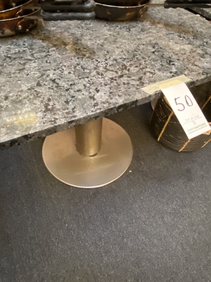 *EACH*GRANITE 35"X32" TABLES W/HEAVY-DUTY S/S BASE