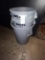 *LOT*BRUTE GREY ROUND TRASH RECEPTACLES