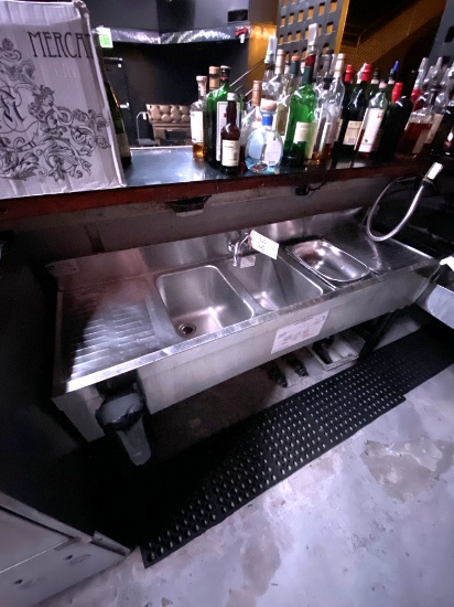 SUPREMETAL S/S 3-COMPARTMENT 60" BAR SINK