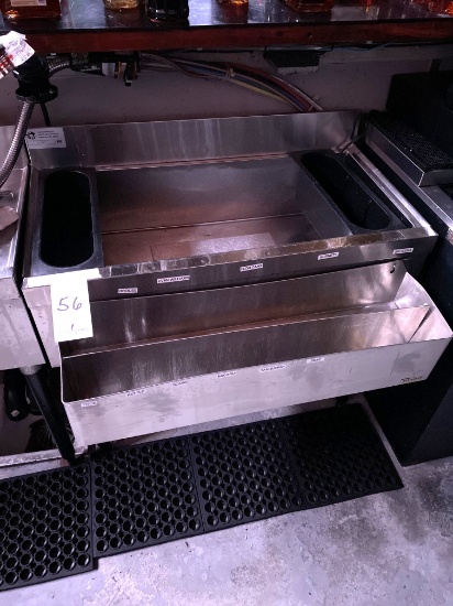 SUPREMETAL S/S 36" JOCKEY BOX W/INTEGRATED COLDPLATE & DOUBLE SPEEDRAIL