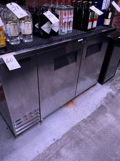 TRUE S/S 2-DOOR 59" BACK BAR MOD. TBB-2-S
