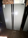 HUSKY GREY METAL 2-DOOR STORAGE CABINET W/CONTENTS