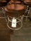 *EACH*CHROME SWIVEL STOOLS W/BROWN VINYL SEAT