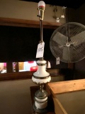 VINTAGE BRASS & PORCELAIN TABLE LAMP