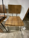 *EACH*GUS WOOD MOLDED CHAIRS W/BLACK LEGS