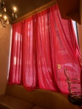 *LOT*SET RED DRAPES