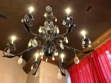 BRASS HANGING CHANDELIER (APPROX 36