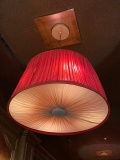 *EACH*RED FABRIC HANGING CHANDELIERS (APPROX 36