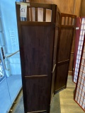 DARK WOOD 3-PANEL ROOM DIVIDER
