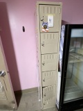 BEIGE METAL EMPLOYEE LOCKER BANK W/(6)12