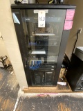 *LOT*BLACK METAL I.T. CABINET W/COMPONENTS