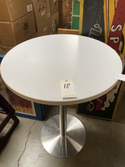 *EACH*LAMINATE 30" ROUND STAND-UP TABLES W/S.S. BASE