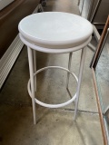 *EACH*MOLDED GRAY SEAT ROUND STOOLS W/METAL FRAME