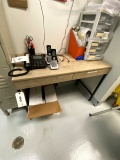 *LOT*LAMINATE DESK W/(2)DRAWERS & ASST OFFICE ITEMS **NO PHONES INCLUDED**