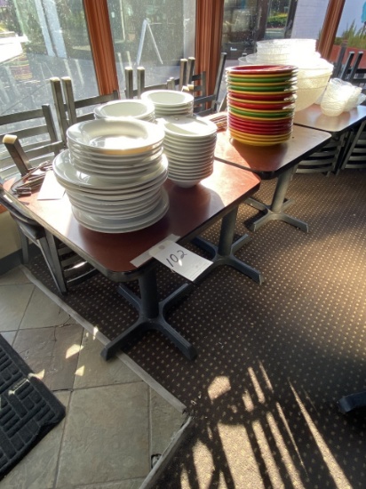 *EACH*LAMINATE 24"X24" TABLES W/X-BASE