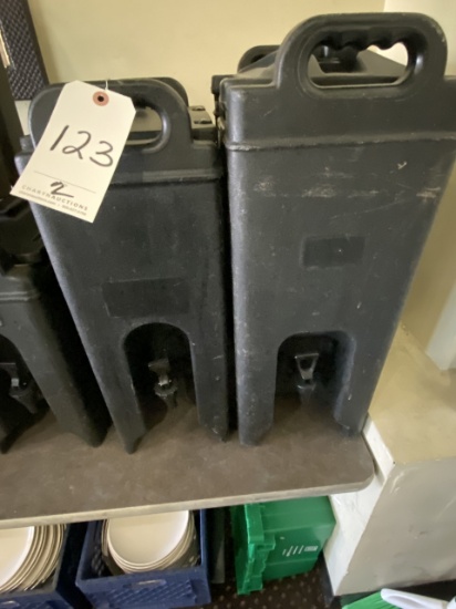 *EACH*BLACK PLASTIC INSULATED BEVERAGE DISPENSERS