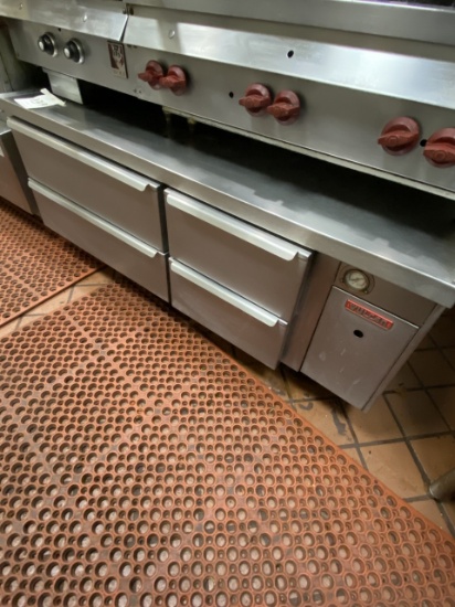 VULCAN S/S 4-DRAWER 72" CHEF'S BASE W/CASTERS