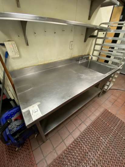 ALL S/S 69"X30" WORKTABLE W/17"X23" SINK