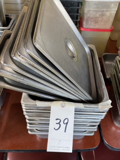 *EACH*S/S HALF-SIZE 2" HOTEL PANS W/SOME LIDS