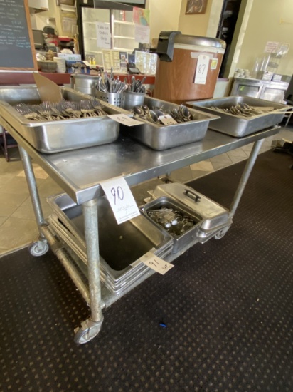 S/S 48"X30" WORKTABLE W/CASTERS