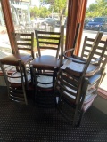 *EACH*GRAY METAL CAFE CHAIRS (DAMAGED SEATS)