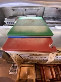 *LOT*(9)MULTI COLOR ASST-SIZE POLY CUTTING BOARDS