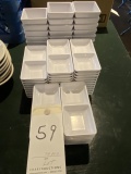 *LOT*(74)PLASTIC 1 & 2-SECTION SAUCE PLATES