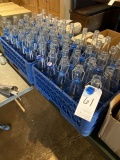 *EACH*LIBBEY 33.9OZ WATER BOTTLES W/WIRE LIDS & (2)BLUE PLASTIC GLASS RACKS