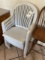 *EACH*WHITE PLASTIC STACKING ARM CHAIRS