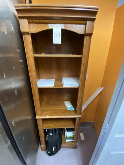 WOOD 5-TIER 24"X12"X72" BOOKSHELF (NO CONTENTS)