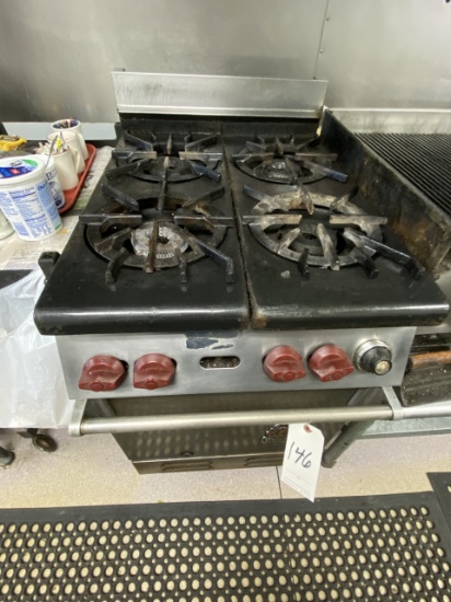 WOLF S/S 4-BURNER 24" RANGE W/OVEN