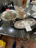 *LOT*(20)SILVER ASST SERVERS & PLATTERS ETC