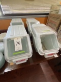 *EACH*RUBBERMAID WHITE PLASTIC INGREDIENT BINS