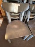 *EACH*MTS METAL HEAVY-DUTY CAFE CHAIRS W/WOOD BACK & SEAT