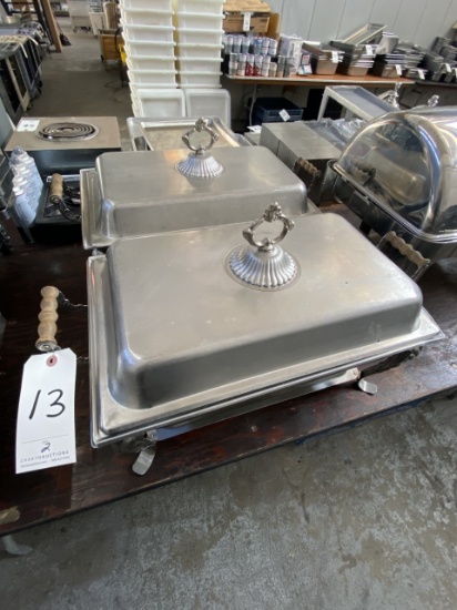 *EACH*S/S CHAFING DISHES W/WOOD HANDLES
