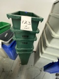 *EACH*U-LINE DARK GREEN PLASTIC TRASH BINS